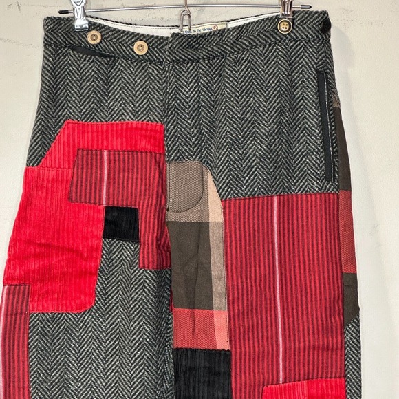 Sandrine Rose Worker Patchwork Pants Fully Lined Oversized Women's Size 31 NWT - Picture 7 of 15